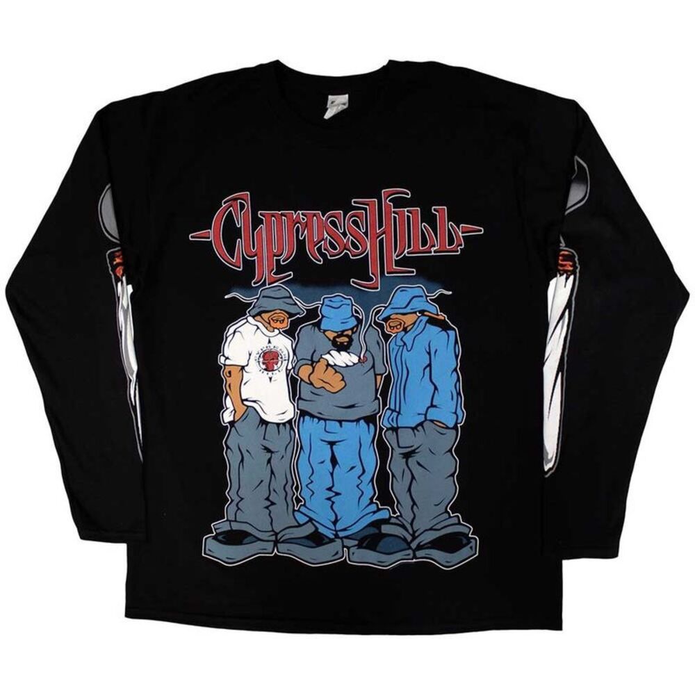 Cypress Hill Unisex Adult Blunted Long-Sleeved T-Shirt / Black